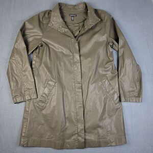 Eileen Fisher Certified Dyeing Waxed Stretch Twill Jacket Size S/P